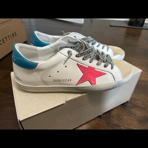 Golden Goose Superstar Suede Pink Star Sneakers 41